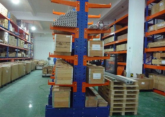 Powder Coating Structural Steel Storage Racks Warehouse Cantilever Racking Systems