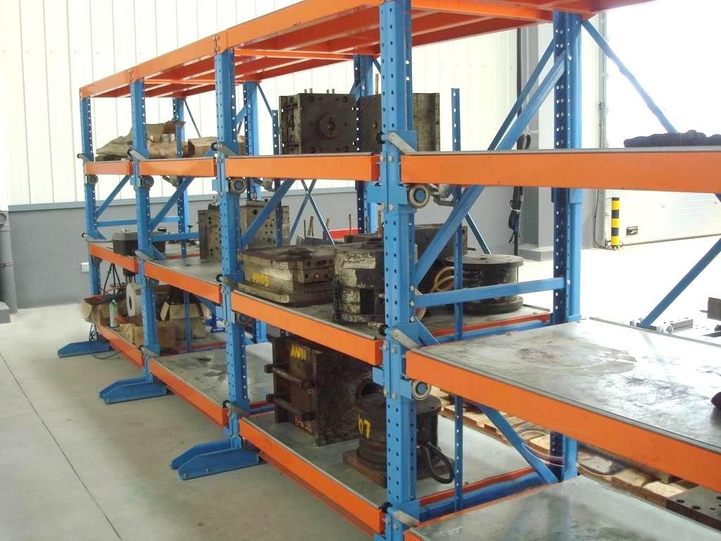 Συστήματα ρυθμιζόμενων συστοιχιών αποθήκευσης καλούπιων για τη βιομηχανία πλαστικών καλούπιων 2T βάρος φορτίου