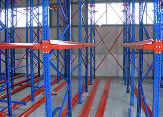Προσαρμοσμένο Q345 Steel Drive σε ράφια παλέτας, βαρέα ράφια αποθήκης κατασκευαστές