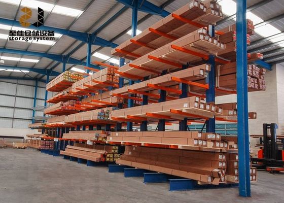 Προσαρμοσμένο Χάλυβα Q235 Κάντιλιβερ ξύλινο ράφι αποθήκευσης για γκαράζ