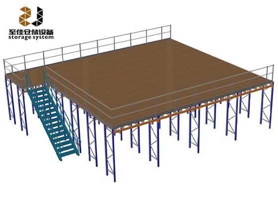 500kg - 4000kg/sqm Διαρθρωτικά ράφια υποστηριζόμενα με μεζανίνες ODM &amp; OEM