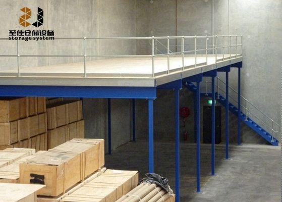 Ασφάλεια Σιδηρουργική δομή Βιομηχανικά δάπεδα μεζάνιν, συναρμολογημένη πλατφόρμα αποθήκευσης μεζάνιν