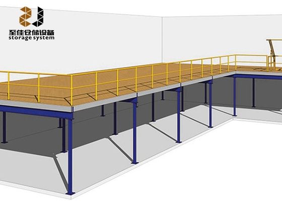 Μεζανίνες γκάλβανομένων αποθηκών 500kg/τ.μ.-1500kg/τ.μ. για χειρισμό υλικών